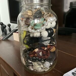 Large Jar of Mixed Jewelry